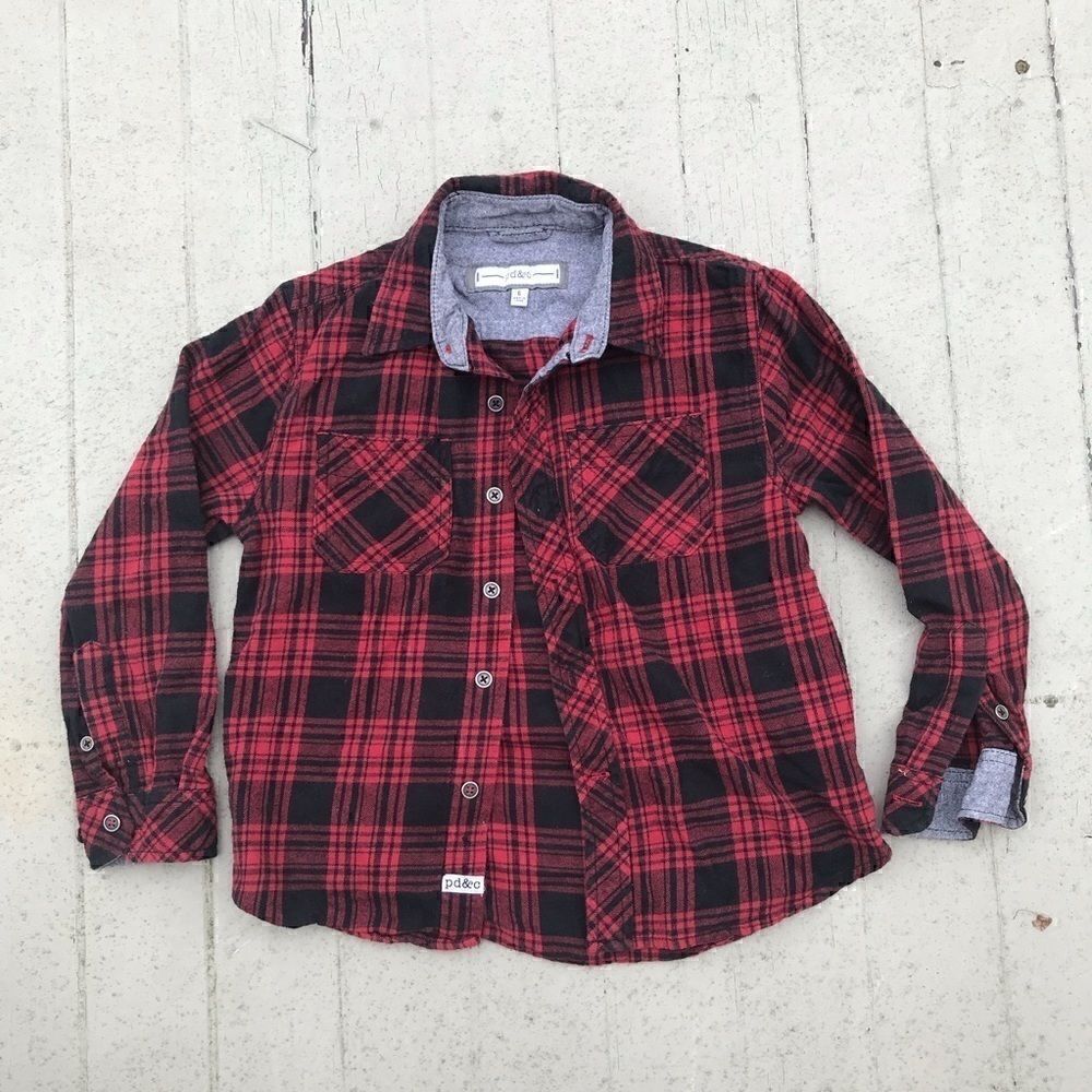 PDCO Boys plaid shirt 